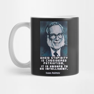 Isaac Asimov quote, white text Mug